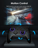 Switch Pro Controller with 8 Colors LED Light Rings