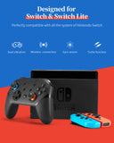 Switch Controller, Wireless Pro Controller for Switch, Switch Lite, Remote Gamepad with Joystick for Game,Console Accessories, Adjustable Turbo Vibration, Ergonomic Non-Slip