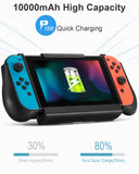 10000mAh Battery Charger Case for Nintendo Switch, YOBWIN Portable Backup Charger Station Console with a Pair of Joy-Con Grip, with Kick Stand & Game Card Slot Extended Battery Pack