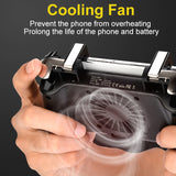 Mobile Controller with Portable Charger Cooling Fan Compatiple for PUBG/Call of Duty/Fotnite, L1R1 Mobile Game Trigger Joystick Gamepad Grip Remote for 4-6.5" Phone [2000mAh - No Bag]