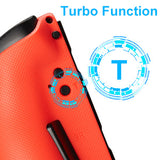 Joycon Controller for Switch/Switch Lite, Wired Joy Con Replacement Switch Controller with Back Map Butto/Turbo/Ergonomic Hand Grip L/R Remotes Gamepad with Bigger Button Red&Blue