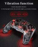 Wireless Switch Controller for Nintendo Switch, Remote Pro Controller for Switch, Adjustable Turbo Vibration Motion Gyro Ergonomic, Transparent