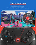 Switch Controller, Wireless Pro Controller for Switch, Switch Lite, Remote Gamepad with Joystick for Game,Console Accessories, Adjustable Turbo Vibration, Ergonomic Non-Slip