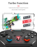 Switch Pro Controller, Wireless Switch Controller with Adjustable Turbo/Dual Vibration/6-Axis Gyro/Non-Slip Switch Gamepad Remote Joystick for Switch/Switch Lite