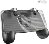 Mobile Controller with Portable Charger Cooling Fan Compatiple for PUBG/Call of Duty/Fotnite, L1R1 Mobile Game Trigger Joystick Gamepad Grip Remote for 4-6.5" Phone [2000mAh - No Bag]