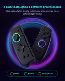 Wireless RGB Joycon Controller for Switch-Black Slim