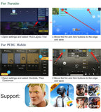 Mobile Controller with Power Bank Cooling Fan for PUβG, YONWIN L1R1 Game Trigger Joystick Gamepad Grip Remote for 4-6.5" Android IOS Phone - Latest Version Blue Light 4000mAh