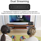 Wireless Bluetooth Adapter for Nintendo Switch & Lite, YOBWIN Bluetooth 5.0 USB C Wireless Audio Transmitter Adapter for Airpods/PS4/PC, PD Fast Charging with Dual Audio Streaming