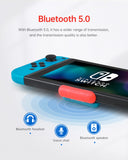 Audio Adapter for Nintendo Switch, Bluetooth 5.0 Transmitter, Internal Built-in Microphone, in-Game Voice Chat, 2 Headphones the Same Time, AptX & USB-C, Low Latency, for Bluetooth Headset & Airpods