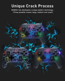 Wireless Switch Pro Controller for Switch/Switch Lite, 8 Colors Adjustable LED Wireless Remote Gamepad with Unique Crack/Turbo/Dual Shock/Motion Control