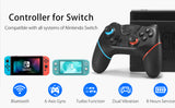 Switch Controller, Wireless Pro Controller for Nintendo Switch Remote Gamepad with Joystick, Adjustable Turbo Vibration, Ergonomic Non-Slip