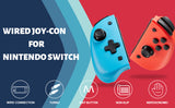 Joycon Controller for Switch/Switch Lite, Wired Joy Con Replacement Switch Controller with Back Map Butto/Turbo/Ergonomic Hand Grip L/R Remotes Gamepad with Bigger Button Red&Blue