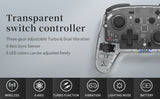 Wireless Switch Controller for Nintendo Switch, Remote Pro Controller for Switch, Adjustable Turbo Vibration Motion Gyro Ergonomic, Transparent