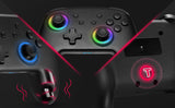 Switch Pro Controller with 8 Colors LED Light Rings