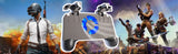 Mobile Controller with Power Bank Cooling Fan for PUβG, YONWIN L1R1 Game Trigger Joystick Gamepad Grip Remote for 4-6.5" Android IOS Phone - Latest Version Blue Light 4000mAh