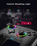 Switch Pro Controller with 8 Colors LED Light Rings