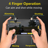 Mobile Controller with Portable Charger Cooling Fan Compatiple for PUBG/Call of Duty/Fotnite, L1R1 Mobile Game Trigger Joystick Gamepad Grip Remote for 4-6.5" Phone [2000mAh - No Bag]