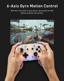 Wireless Switch Pro Controller for Switch/Switch Lite, 8 Colors Adjustable LED Wireless Remote Gamepad with Unique Crack/Turbo/Dual Shock/Motion Control