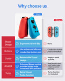 PRE-ORDER Joycon Controller for Nintendo Switch, Wireless Ergonomic Joy Con Replacement with D-Pad& Non-slip Grip, Turbo, Dual Vibration, 6-Axis Gyro Motion Control L/R Gamecube Remotes Gamepad